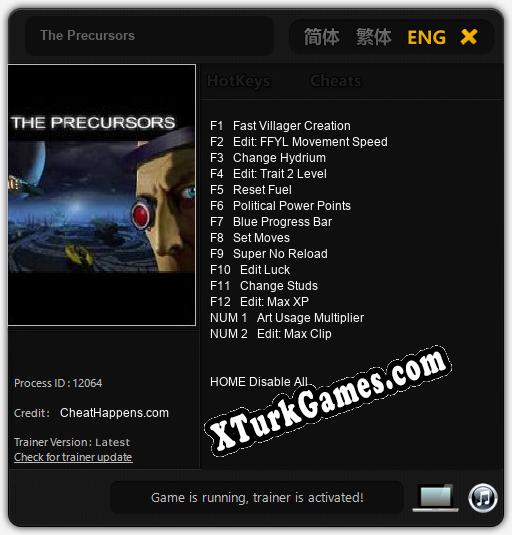 The Precursors: Trainer +14 [v1.7]