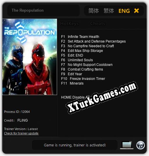 The Repopulation: Trainer’ı (V1.0.54)