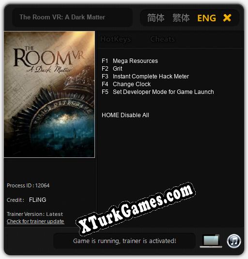 The Room VR: A Dark Matter: Cheats, Trainer +5 [FLiNG]