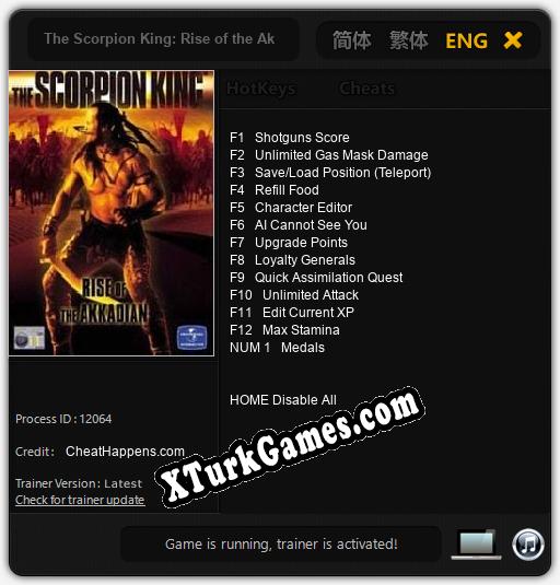 The Scorpion King: Rise of the Akkadian: Cheats, Trainer +13 [CheatHappens.com]
