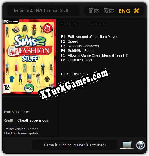 The Sims 2: H&M Fashion Stuff: Trainer +6 [v1.1]
