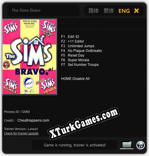 İçin Trainer’ı Çıktı The Sims Bravo [v1.0.4]