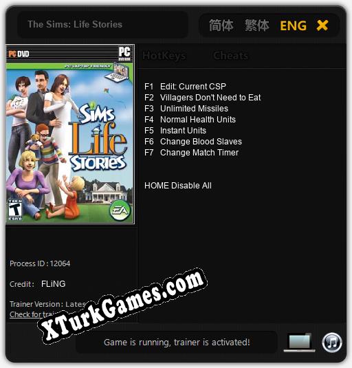 The Sims: Life Stories: Cheats, Trainer +7 [FLiNG]