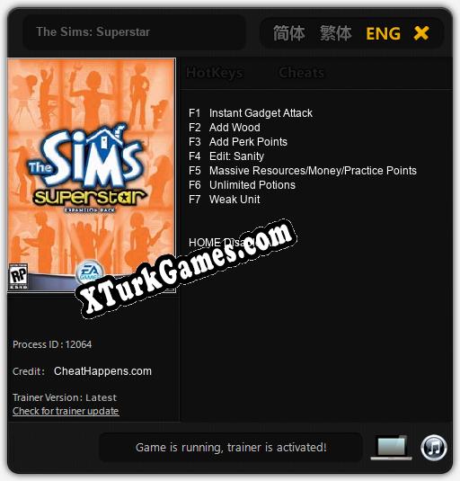 The Sims: Superstar: Cheats, Trainer +7 [CheatHappens.com]