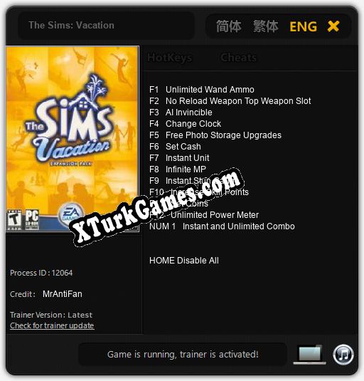 The Sims: Vacation: Cheats, Trainer +13 [MrAntiFan]