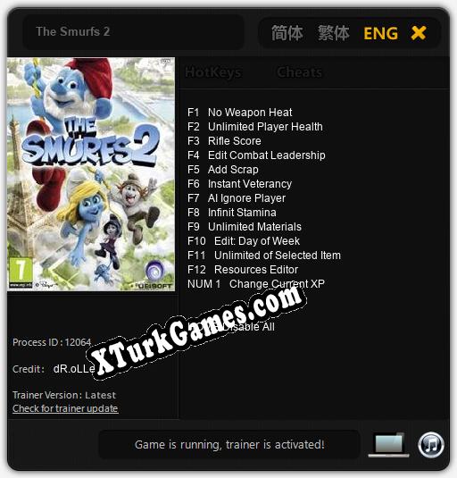 The Smurfs 2: Cheats, Trainer +13 [dR.oLLe]