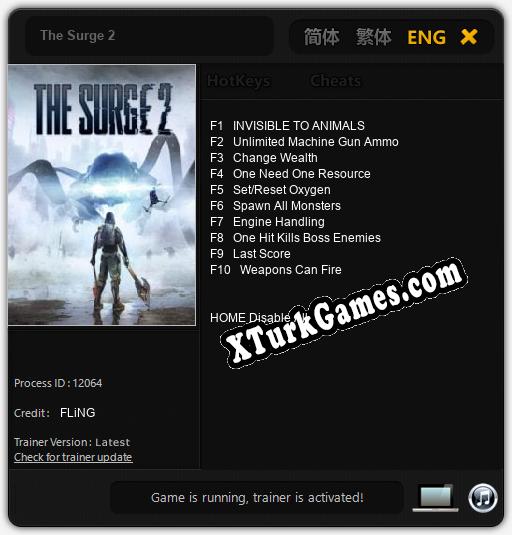 İçin Trainer’ı Çıktı The Surge 2 [v1.0.1]