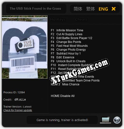 The USB Stick Found in the Grass: Cheats, Trainer +15 [dR.oLLe]