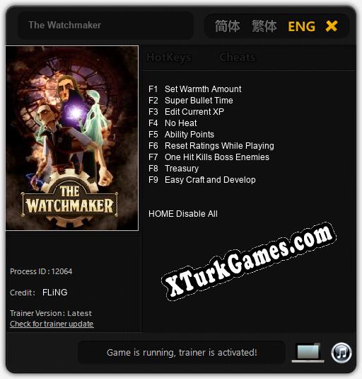 The Watchmaker: Trainer +9 [v1.6]