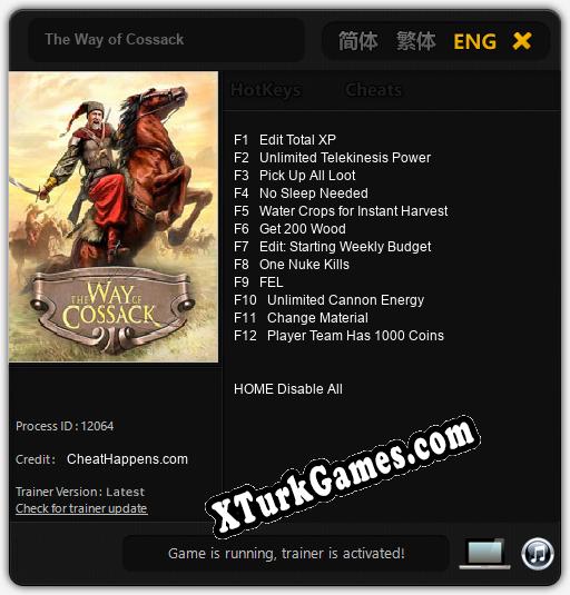 The Way of Cossack: Trainer’ı (V1.0.93)