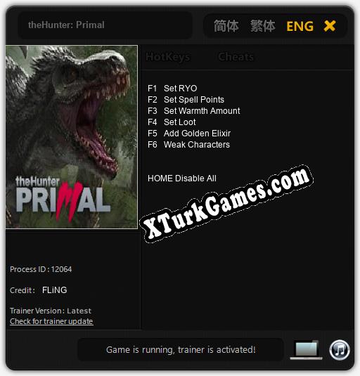 theHunter: Primal: Cheats, Trainer +6 [FLiNG]