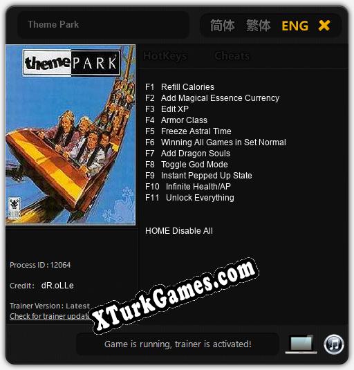 Theme Park: Cheats, Trainer +11 [dR.oLLe]