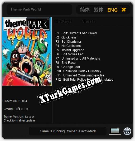 Theme Park World: Cheats, Trainer +12 [dR.oLLe]
