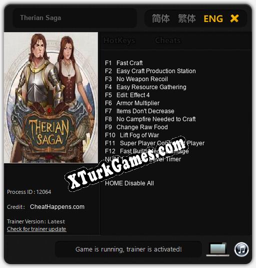İçin Trainer’ı Çıktı Therian Saga [v1.0.6]