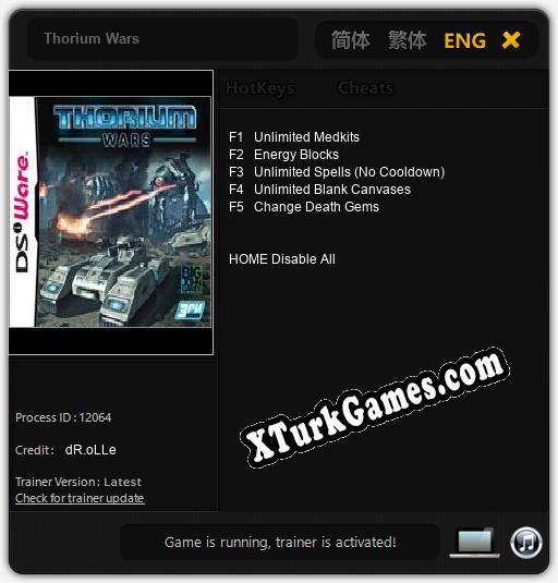 İçin Trainer’ı Çıktı Thorium Wars [v1.0.6]