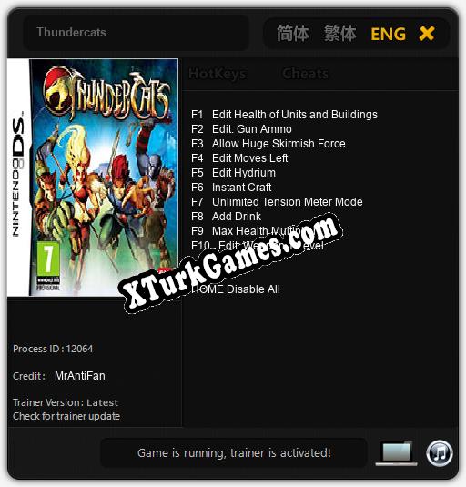 Thundercats: Trainer’ı (V1.0.46)