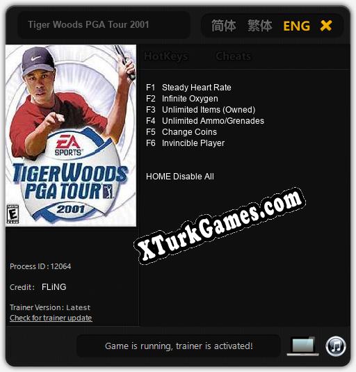 Tiger Woods PGA Tour 2001: Trainer’ı (V1.0.69)