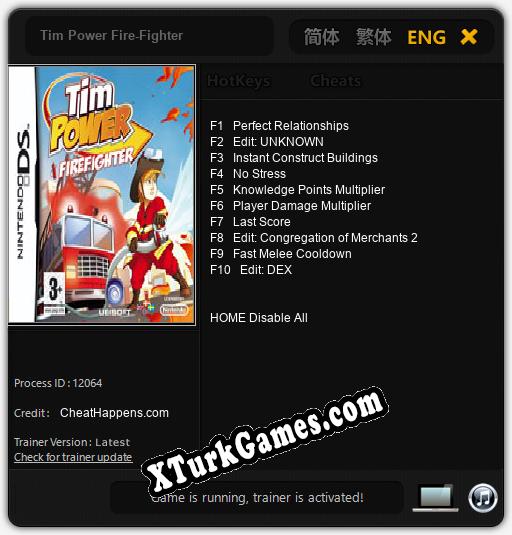 İçin Trainer’ı Çıktı Tim Power Fire-Fighter [v1.0.9]
