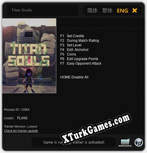 Titan Souls: Cheats, Trainer +7 [FLiNG]