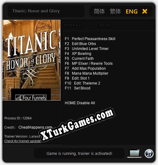 Titanic: Honor and Glory: Cheats, Trainer +11 [CheatHappens.com]
