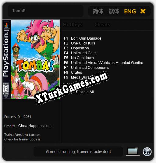 Tombi!: Trainer’ı (V1.0.16)