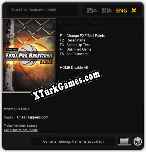 Total Pro Basketball 2005: Trainer +5 [v1.6]