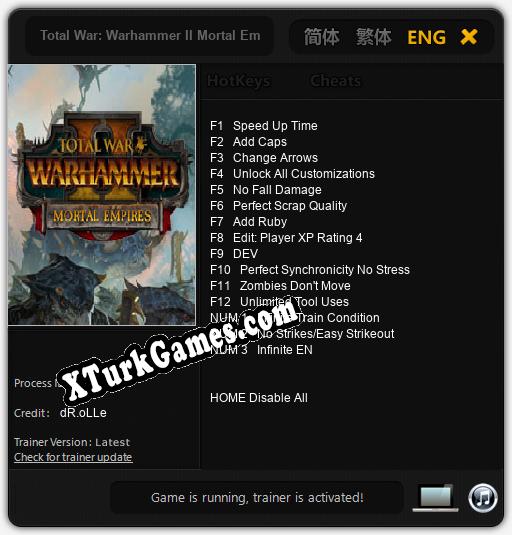 Total War: Warhammer II Mortal Empires: Trainer +15 [v1.5]