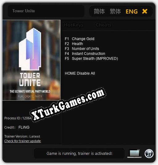 Tower Unite: Trainer’ı (V1.0.57)