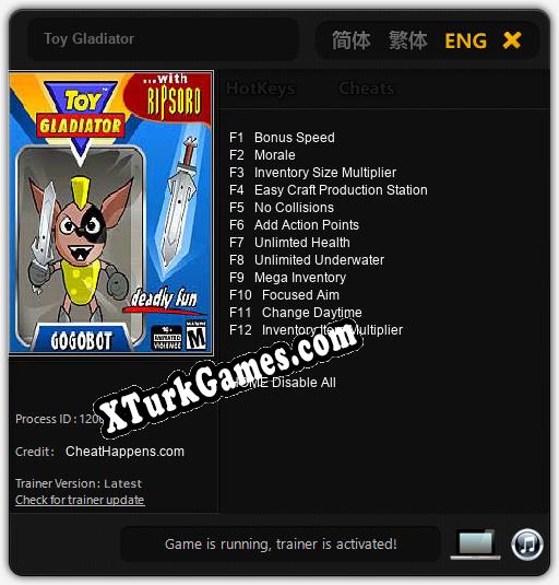 İçin Trainer’ı Çıktı Toy Gladiator [v1.0.6]