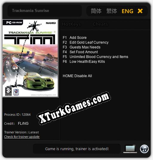 Trackmania Sunrise: Trainer’ı (V1.0.25)
