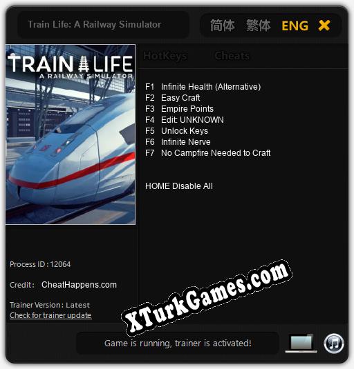 Train Life: A Railway Simulator: Cheats, Trainer +7 [CheatHappens.com]