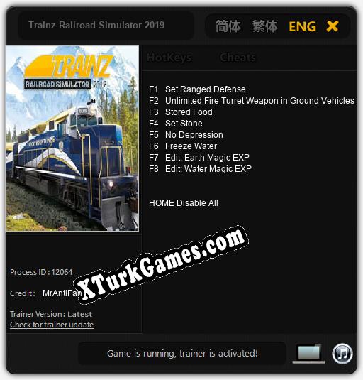 Trainz Railroad Simulator 2019: Trainer +8 [v1.9]