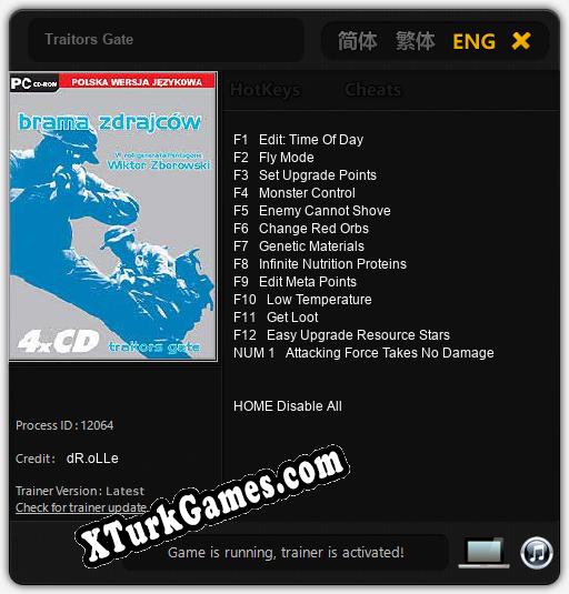 Traitors Gate: Trainer +13 [v1.8]