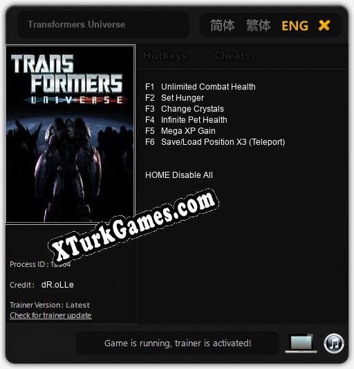 Transformers Universe: Trainer’ı (V1.0.3)
