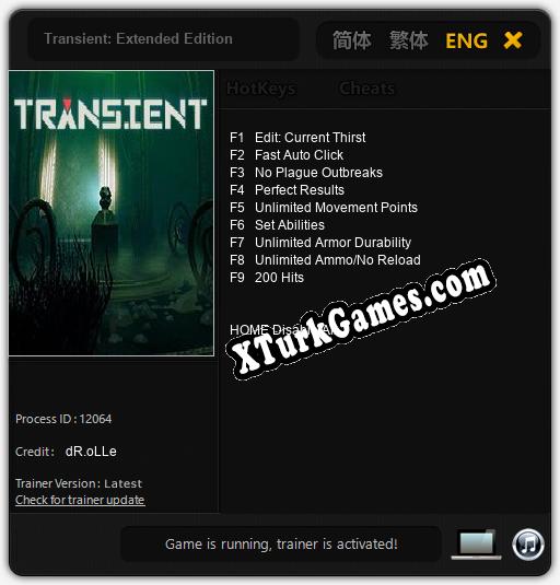 Transient: Extended Edition: Cheats, Trainer +9 [dR.oLLe]