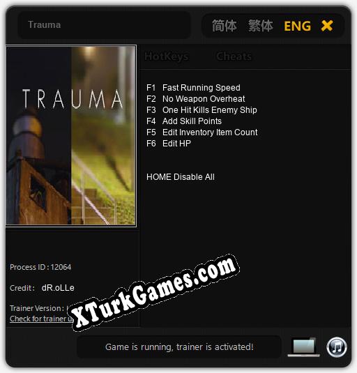 Trauma: Trainer’ı (V1.0.49)