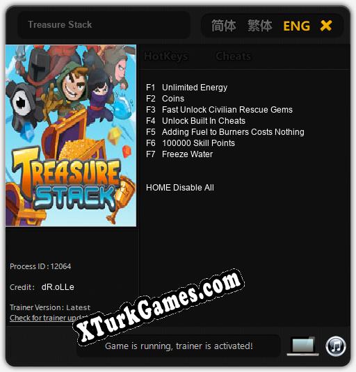 İçin Trainer’ı Çıktı Treasure Stack [v1.0.3]