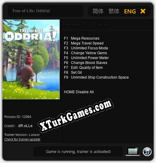 Tree of Life: Oddria!: Trainer +9 [v1.7]