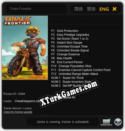 Trials Frontier: Trainer’ı (V1.0.82)