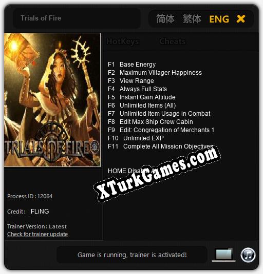 Trials of Fire: Trainer’ı (V1.0.91)