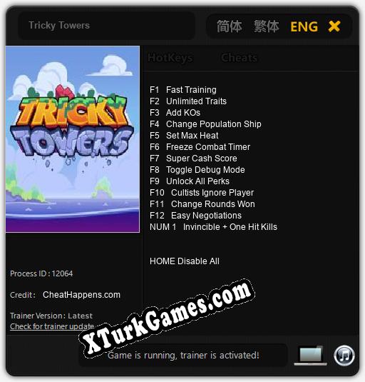İçin Trainer’ı Çıktı Tricky Towers [v1.0.1]