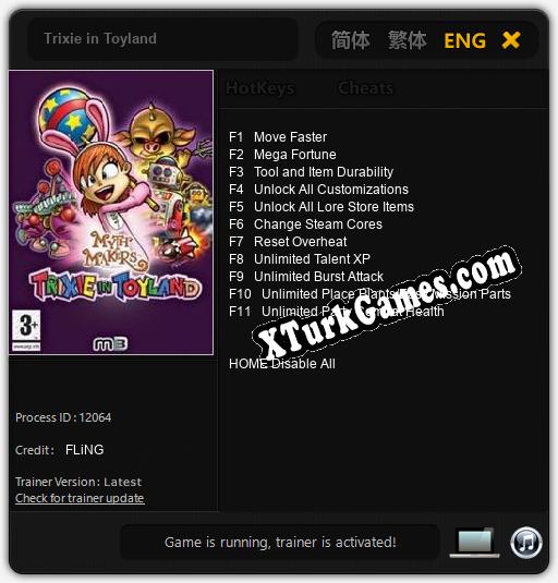 Trixie in Toyland: Cheats, Trainer +11 [FLiNG]