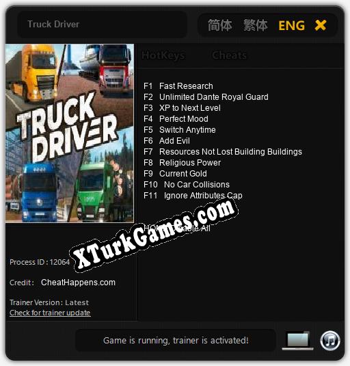 Truck Driver: Cheats, Trainer +11 [CheatHappens.com]