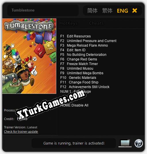 Tumblestone: Cheats, Trainer +13 [FLiNG]