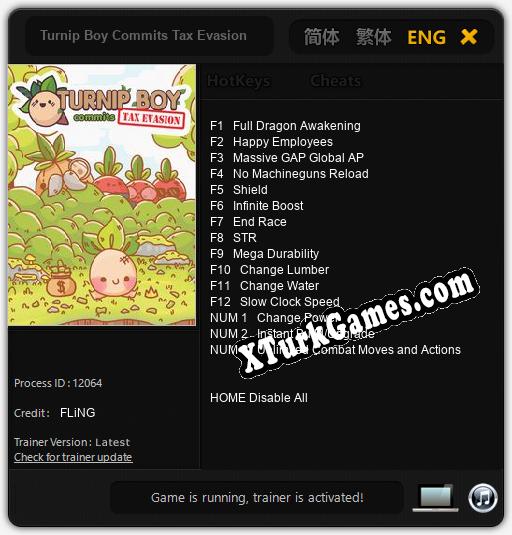 İçin Trainer’ı Çıktı Turnip Boy Commits Tax Evasion [v1.0.7]