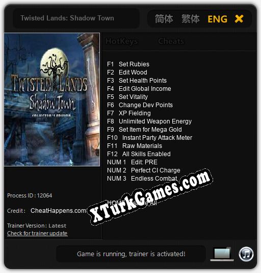 Twisted Lands: Shadow Town: Trainer +15 [v1.6]