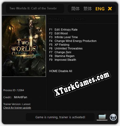 Two Worlds II: Call of the Tenebrae: Trainer +9 [v1.8]