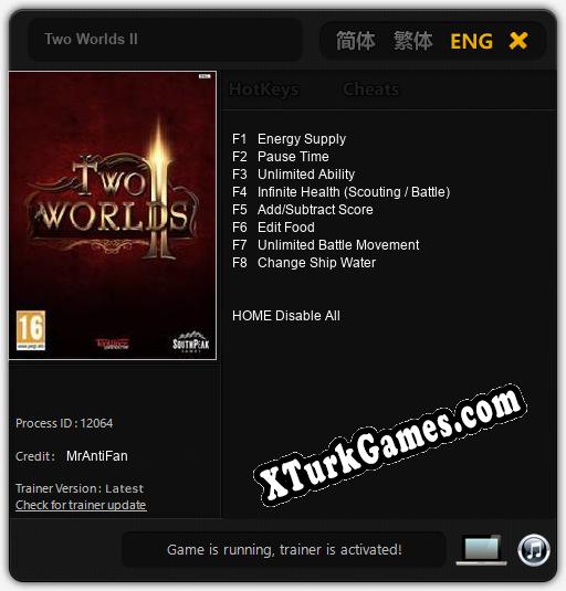 Two Worlds II: Trainer’ı (V1.0.5)
