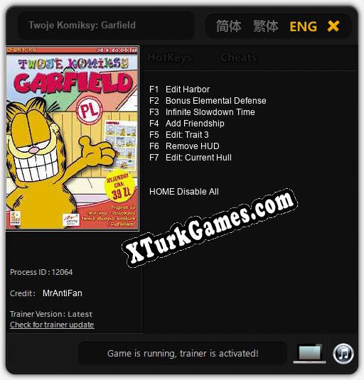 Twoje Komiksy: Garfield: Trainer’ı (V1.0.7)