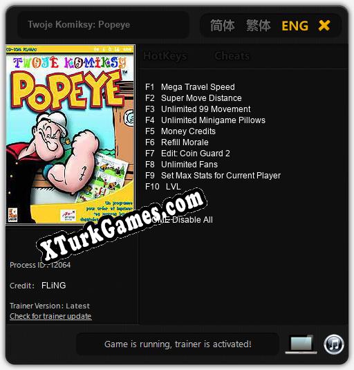 Twoje Komiksy: Popeye: Cheats, Trainer +10 [FLiNG]